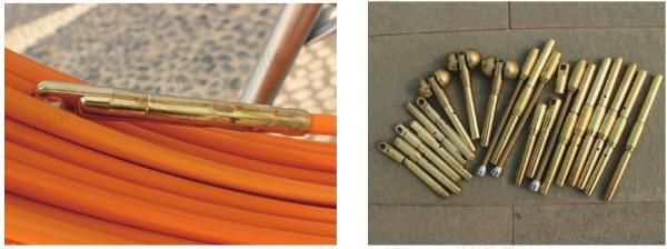 14mm*250m Copper Wire Traceable Push Pulling Rod Fiberglass Snake Rodders