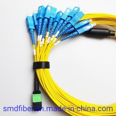 China Manufacture Single Mode 12 Fiber MPO Trunk Cable MPO Indoor Fiber Optic Patch Cord