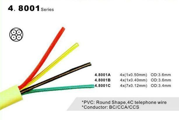 4C Round Telephone Cable (4.8001)