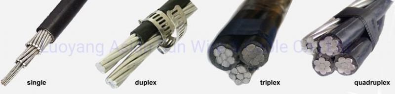 LV Aluminum Conductor ABC Cable with XLPE PE LDPE PVC Insulation