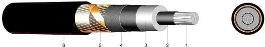 BS 6622 Single Core Unarmoured (Copper Wire Screened) 11kv XLPE Stranded Aluminium Conductors