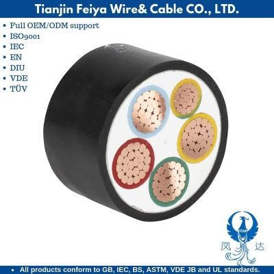 Nyy PUR-Jz Factory Supplier 0.6/1kv Medium Voltage Copper Conductor XLPE Insulated Underground Armored Electrical Power Cable