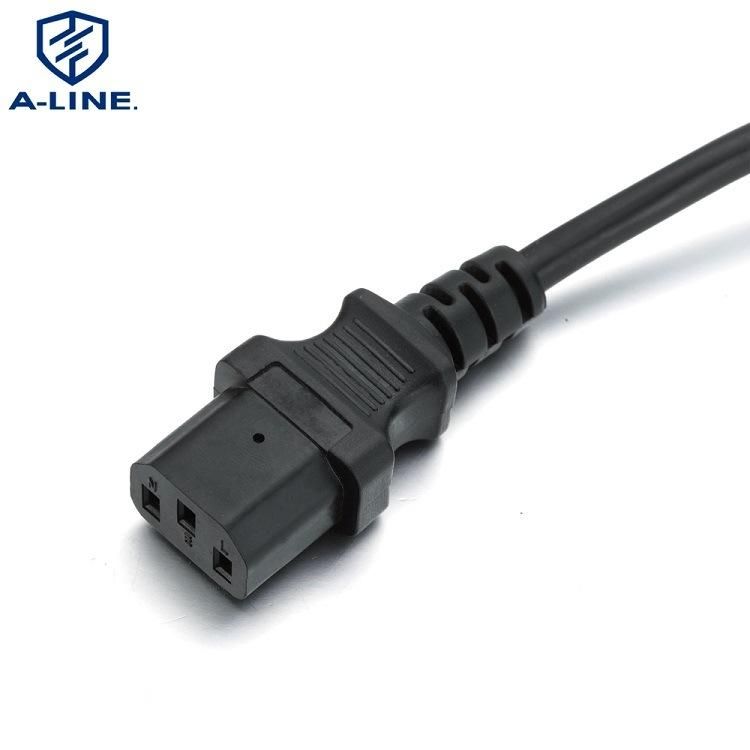 VDE Approved European 3 Pins Schuko Power Cord Straight Angle with C13 Connector