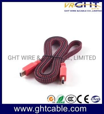 1.8m CCS High Quality Flat HDMI Cable with Outer Braiding Jacket
