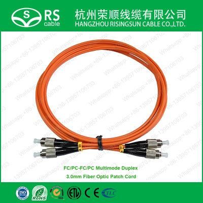 FC/Upc-FC/Upc Multimode Duplex 3.0mm Fiber Optic Patch Cord