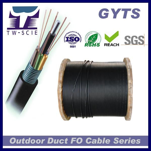 6/12/24/36/72 Core Armored Outdoor Fiber Optic Cable GYTS