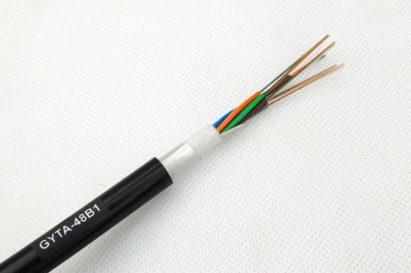Moisture-Proof Aluminium Tape 48core Fiber Optic Cable GYTA