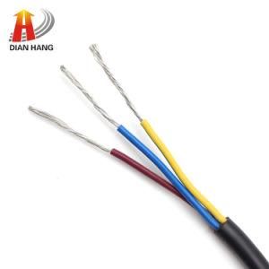 4.0 Square Tinned Copper 4 Core Matter Black Color Od: 9.50mm Multi-Core Custom Wire Cable PVC Insulated Customized Control Wire