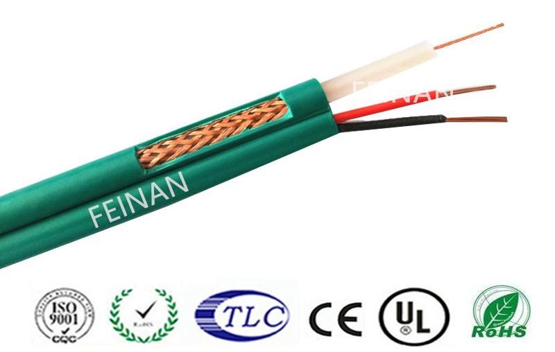 Bare Copper Solid PE Kx7 Coaxial Cable with 2c Power Cable