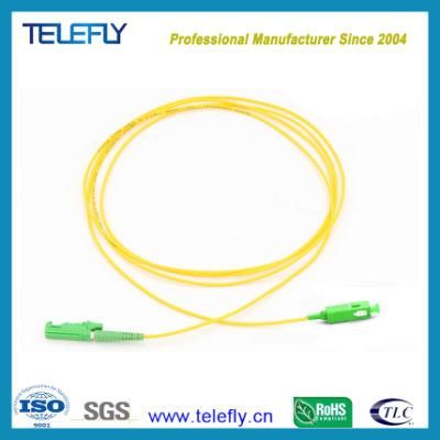 E2000/APC-Sc/APC Singlemode Simplex Optical Fiber Patch Cord 3.0mm PVC 3 Meters