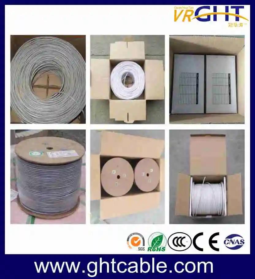 Network Cable/LAN Cable UTP CAT6 Cable with 2c for CCTV Camera/Monirtor/Security