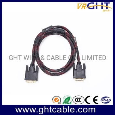 High Speed 1080P/2160p PVC Jacket DVI to DVI Cable with Braiding