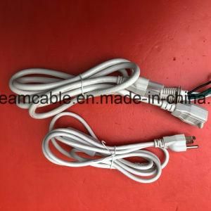 6FT White UL American Power Cable with T5