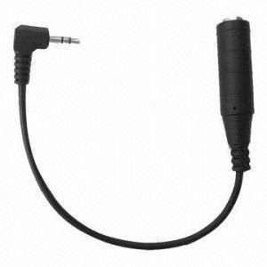 Cable Adapter, Female to Right Angle Male, 3.5mm Plug