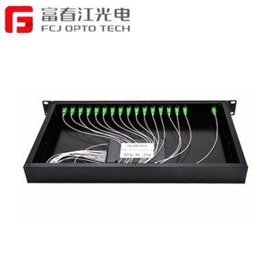 Fiber Optic Splitter Cable Branching Device Single Mode FC/Upc Interface Telecom PLC Cassette/Rack Splitte