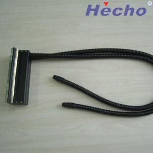 Optical Fiber Line Light Guide for Angled IC Pin Inspection