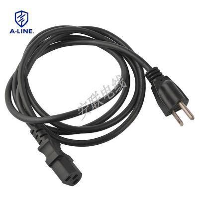 UL Approved American 3 Pins AC Power Cord with IEC C13 Connector