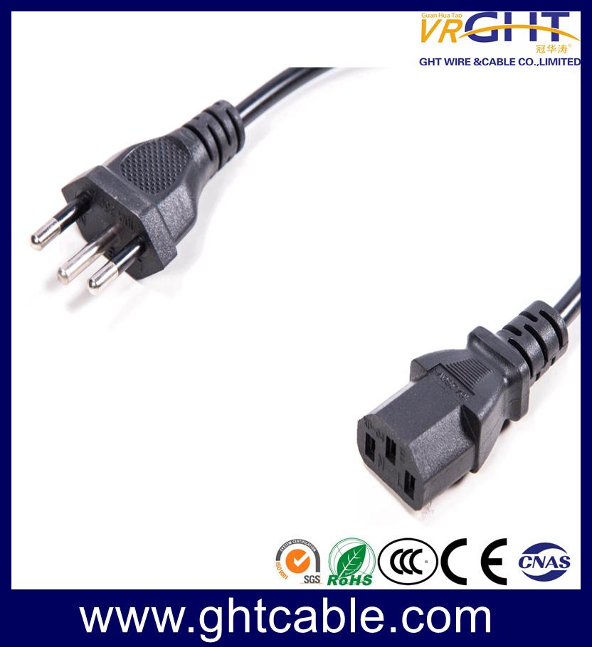 Brazil Power Cord & Power Plug for PC Using (NBR14136)