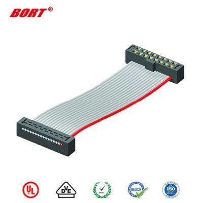 Electronic Equipment Terminal Connection Line IDC Copper Wire Crimping UL2651 Gray Flat Cable Connector