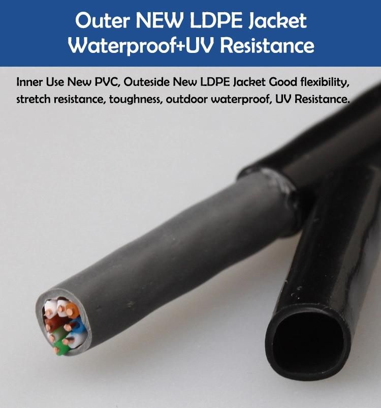 Category 5e Outdoor Waterproof UV Resistance UTP Exterior Cat5e Cable