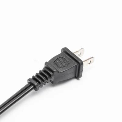 UL Approval NEMA 1-15p American 2 Prong Polarized Power Cord with Cable