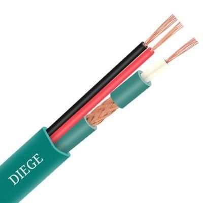 Low Loss CCTV Camera Solid PE Kx6/Kx7+2DC Coaxial Cable