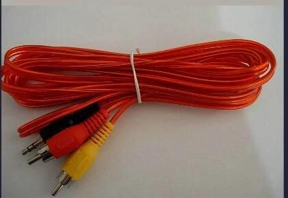 Audio Video Cable Transparent 2RCA to 3.5 Stereo Cable