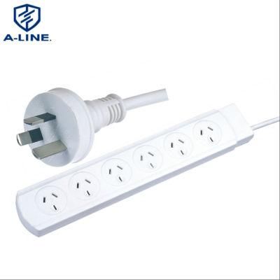 Durable 10A SAA Approved 6-Outlets Power Strip for Home Appliance