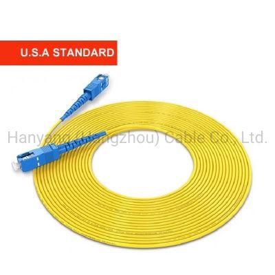 Telecom Level Optical Cable Patch Cord Cable FTTH Indoor Drop Cable G657A1 Sc Sc 3m
