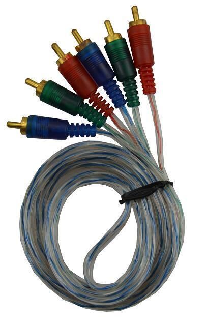 3RCA-3RCA Audio Video Cable Transparent Cable