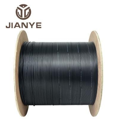 LSZH Outer Sheath G657A Outdoor FTTH Drop Fiber Optic Cable with Steel Wire Messenger