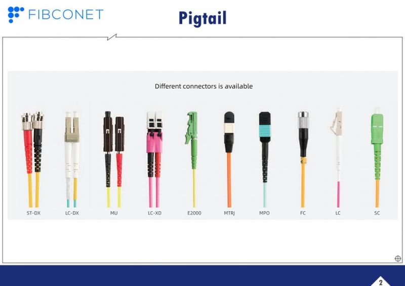 FTTH Single Mode 9/125 Duplex LC Upc LC Upc PVC LSZH Fiber Optic Cable Patch Cord