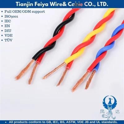Nyy Twist Flexible Copper PVC Insulated Sheathed Rvv/ CCA/H03VV-F Flat Cable/Heat-Resistant CE Electric LSZH Wires