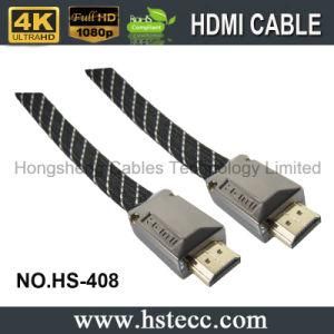 Flat HDMI-HDMI M/M Metal Cable Wtih Enthernet