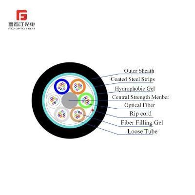 Duct Single Mode G652D Steel Armored Fiber Optical Cable (GYTZS)