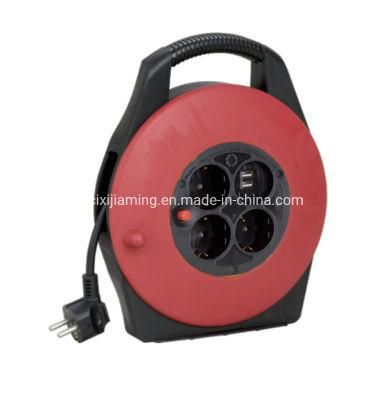 Jm0110A-Cr-17bu German Type Cable Reel with Children Protection and 2*Usbs