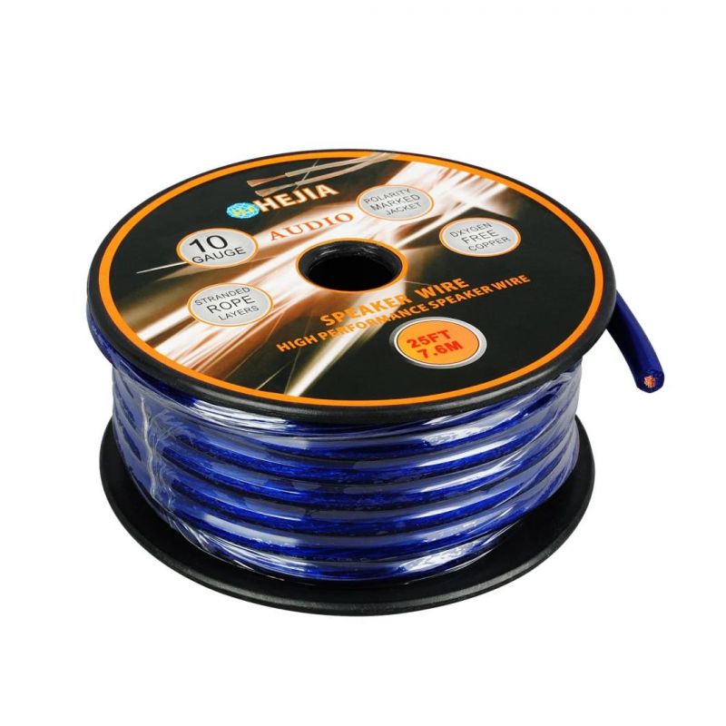 10AWG Blue Speaker Coaxial Cable with OFC Copper Conductor UL