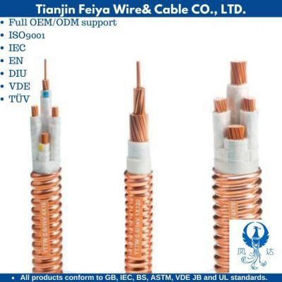 AC 90 Control Wire Yttw 0.6/1kv Fire Resistant Corrugated Copper Sheath Electrical Wire Fire Rated Power Fire Alarm System Cable