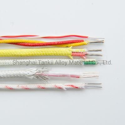 K type High temperature thermocouple wire with fiberglass insulation