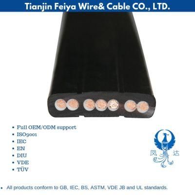 Yffb Nitrile Insulation &amp; Shethed Flexible Festoon Mobile Flat Hoist Crane Cable