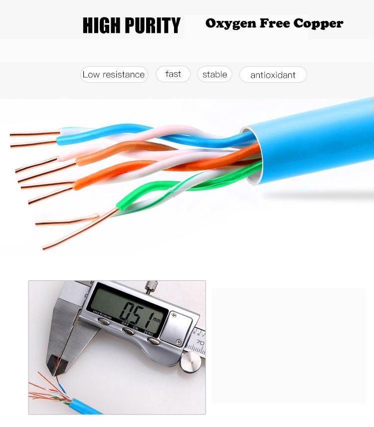 Factory Direct Sale Pass Fluke Test Cat5e LAN Cable