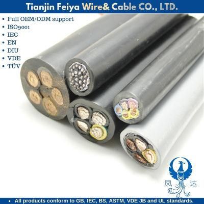 PVC H05vvf Copper Cep Rubber Insulated PVC / PE Sheathed Severe Cold Resistant Twisted Fire Resistant Wire Industrial Flexible Wind Power Cable
