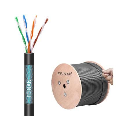 High Quality 24AWG Twisted Pair Double Shield Cat5e Ntework Cable for Computer