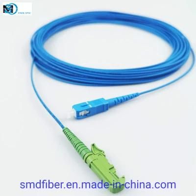 15m Sc/Upc to E2000/APC Single Mode Simplex Optical Patch Cable FTTH Fiber Optic Patch Cord