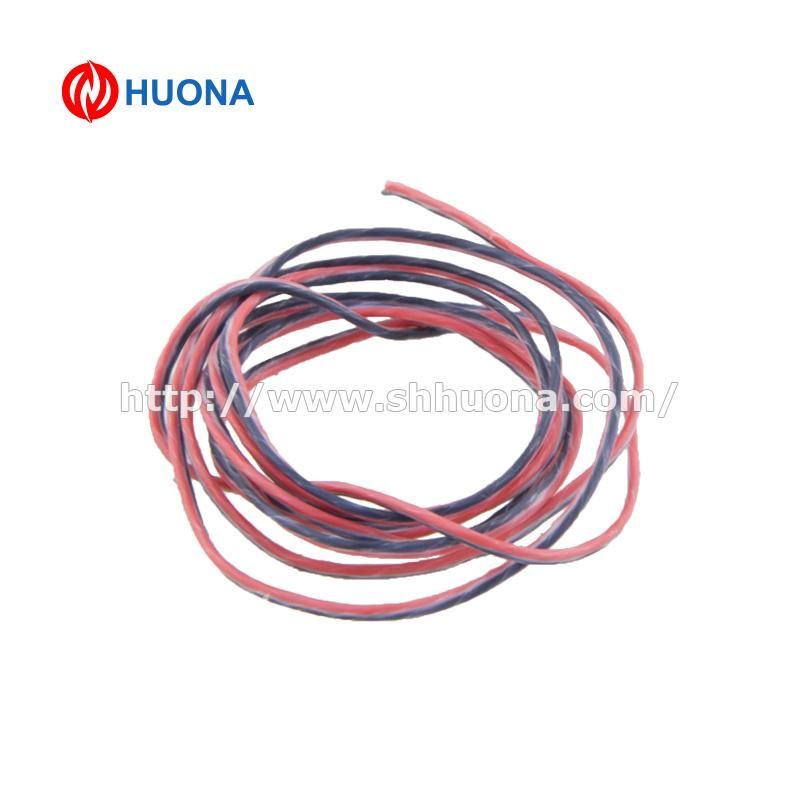 China PFA Insulated Red and Yellow T / J Type Thermocouple Cable 2*0.15mm 2*0.2mm
