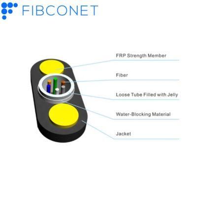 2/4/6/12 Core Non-Armored Uni-Tube Sing Mode Outdoor Fiber Optic Cable