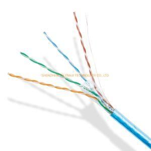 FTP Cat5e Cable, 4X2X0.50mm Bare Copper, Blue PVC LSZH PE Jacket