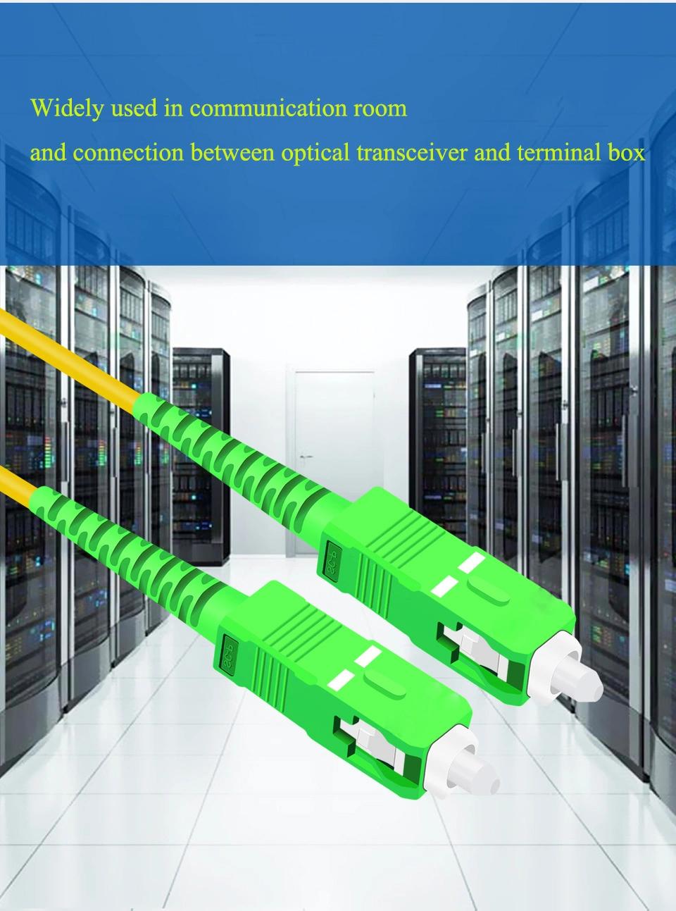 High Quality Simplex Single Core Jumper Cable Sc APC to Sc APC 3.0mm PVC/LSZH Fiber Optic Patch Cord