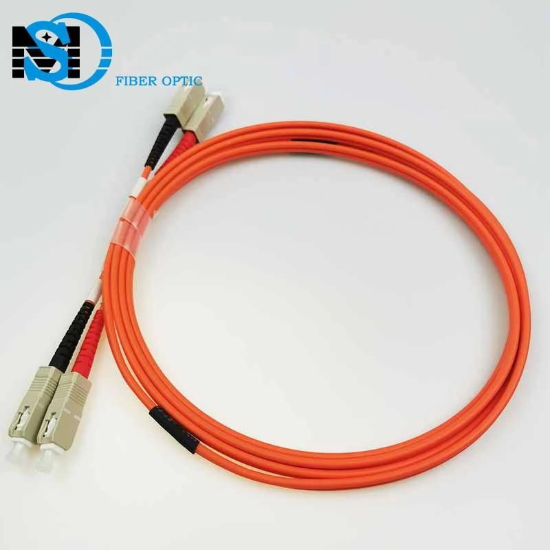 Orange Color Multimode Fiber Optic Patch Cord with Sc/Upc-Sc/Upc Connector