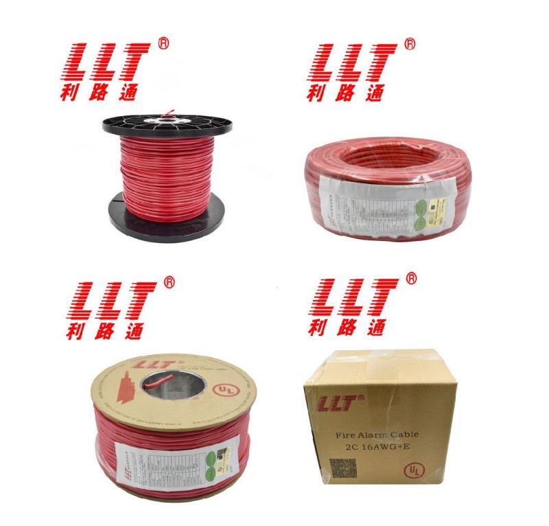 Stranded Bare Copper Conductor 2c 16AWG Shielded Fire Alarm Cable for Use in Security System